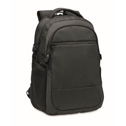 Obrázky: Čierny polstrov.ruksak na notebook z 600D RPET PE