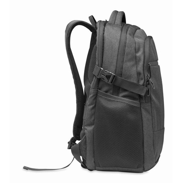 Obrázky: Čierny polstrov.ruksak na notebook z 600D RPET PE, Obrázok 15