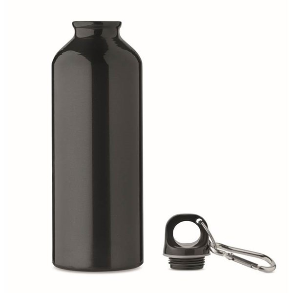 Obrázky: Čierna fľašu 500 ml z recyklovaného hliníka, Obrázok 2