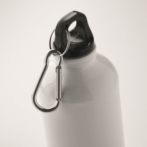 Obrázky: Biela fľaša 500 ml z recyklovaného hliníka, Obrázok 3