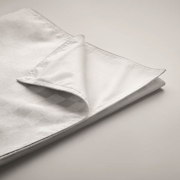 Obrázky: Biely behúň na stôl 140 x 40 cm z polyesteru, Obrázok 3