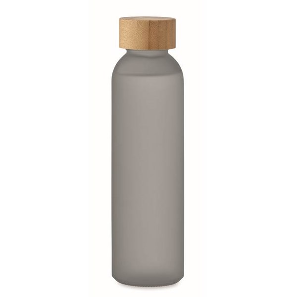 Obrázky: Transparentná šedá matná sklenená fľaša 500 ml., Obrázok 2