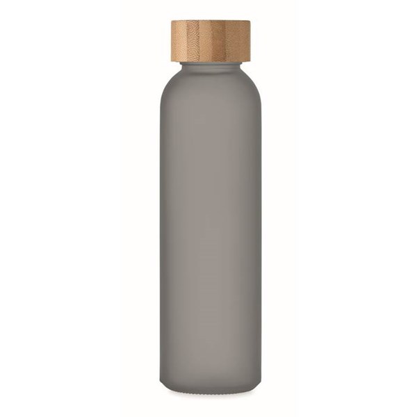 Obrázky: Transparentná šedá matná sklenená fľaša 500 ml., Obrázok 5