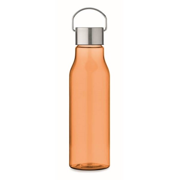 Obrázky: Oranžová fľaša z RPET 600 ml s nerez.viečkom, Obrázok 2
