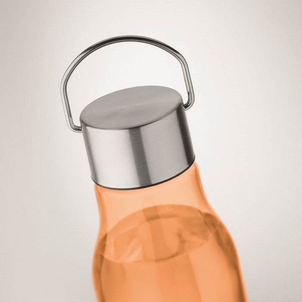 Obrázky: Oranžová fľaša z RPET 600 ml s nerez.viečkom, Obrázok 5