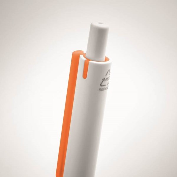 Obrázky: Bielo-oranžová pero z recyklovaného ABS, Obrázok 3