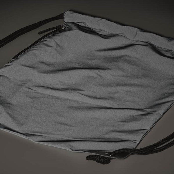 Obrázky: Čierny lesklý sťahovací ruksak, bočné vrecko, Obrázok 5
