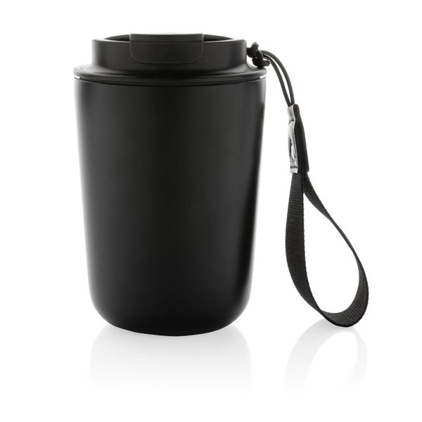 Obrázky: Čierny termohrnček Cuppa 0,38l,nerez oceľ,pútko, Obrázok 2