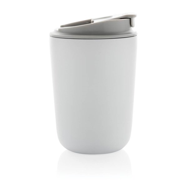 Obrázky: Biely termohrnček Cuppa 0,38 l, nerez oceľ,pútko, Obrázok 3