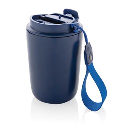 Obrázky: Modrý termohrnček Cuppa 0,38 l, nerez oceľ,pútko
