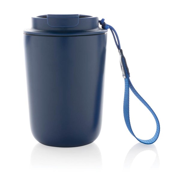 Obrázky: Modrý termohrnček Cuppa 0,38 l, nerez oceľ,pútko, Obrázok 2