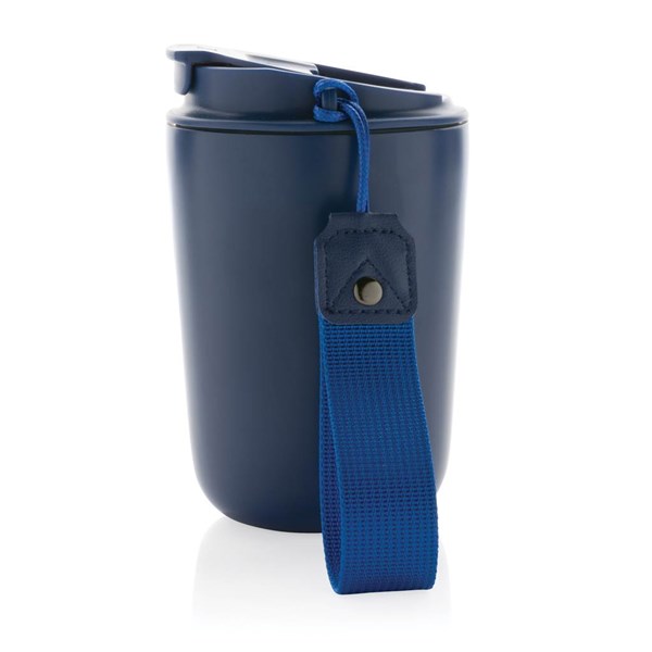 Obrázky: Modrý termohrnček Cuppa 0,38 l, nerez oceľ,pútko, Obrázok 4