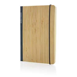 Obrázky: Modrý zápisník Scribe A5,mäkký bambusový obal