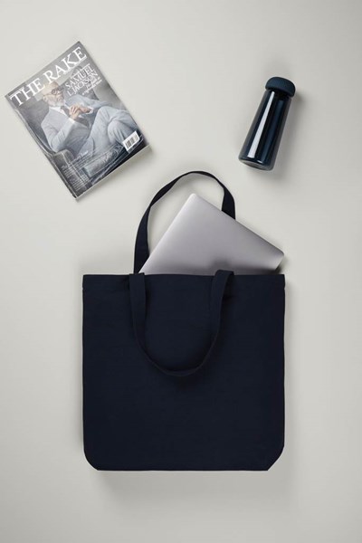 Obrázky: Modrá priestorná taška VINGA Hilo, recykl. bavlna, Obrázok 3