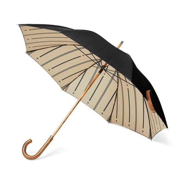 Obrázky: Čierny dvojvrstvový dáždnik VINGA Bosler z RPET, Obrázok 9