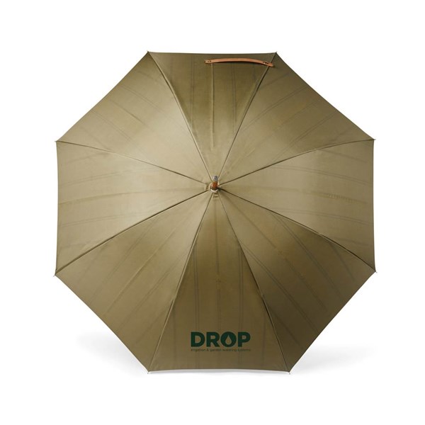 Obrázky: Khaki dvojvrstvový dáždnik VINGA Bosler z RPET, Obrázok 4