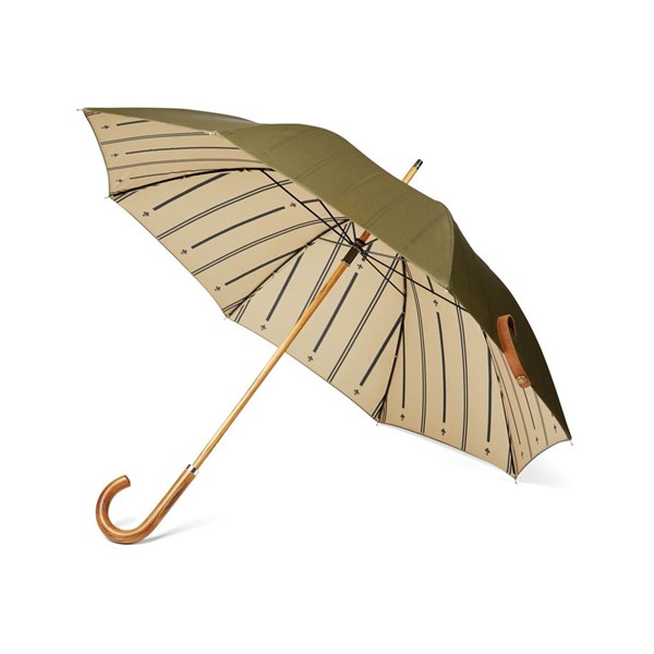 Obrázky: Khaki dvojvrstvový dáždnik VINGA Bosler z RPET, Obrázok 8