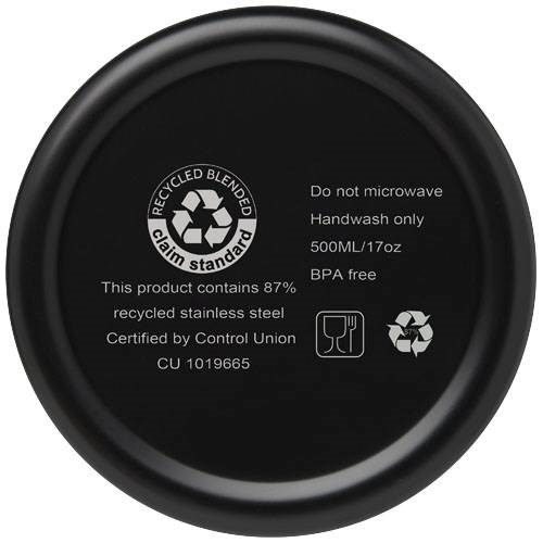 Obrázky: Čierna termoska Vasa 500ml, recykl.nerezová oceľ, Obrázok 4