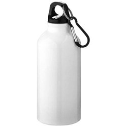 Obrázky: Biela fľaša Oregon, recykl. hliník, 400 ml