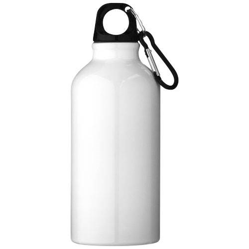 Obrázky: Biela fľaša Oregon, recykl. hliník, 400 ml, Obrázok 3