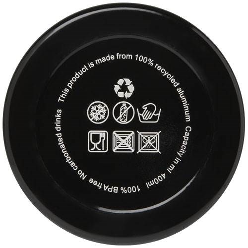 Obrázky: Čierna fľaša Oregon, recykl. hliník hliník, 400 ml, Obrázok 2