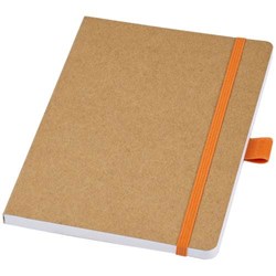 Obrázky: Zápisník z recyklovaného papiera, oranžové doplnky