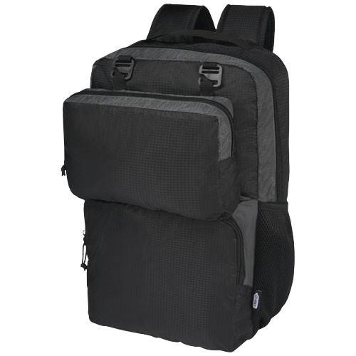 Obrázky: Ľahký černo/šedý ruksak na 15" NTB z rec. GRS,14 l