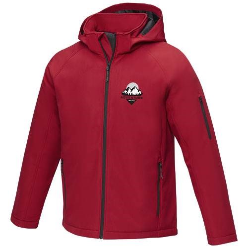 Obrázky: Pán. červená zateplená softshell. bunda Notus XXXL, Obrázok 5