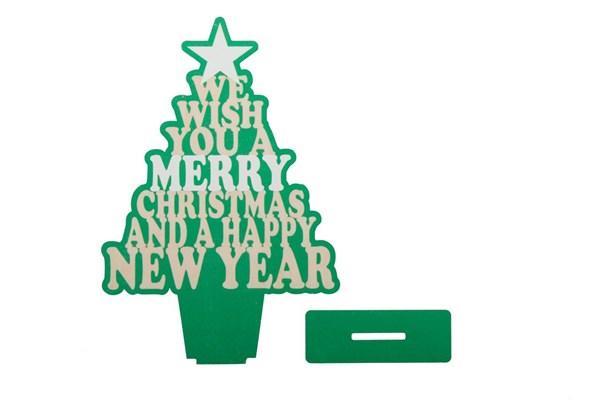 Obrázky: Vianočná  dekorácia na stôl  - stromček zelený, Obrázok 3