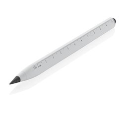 Obrázky: Nekonečná viacúčelová ceruzka z rec.hliníka, biela