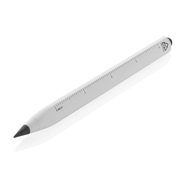 Obrázky: Nekonečná viacúčelová ceruzka z rec.hliníka, biela, Obrázok 2