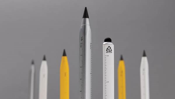 Obrázky: Nekonečná viacúčelová ceruzka z rec.hliníka, biela, Obrázok 7