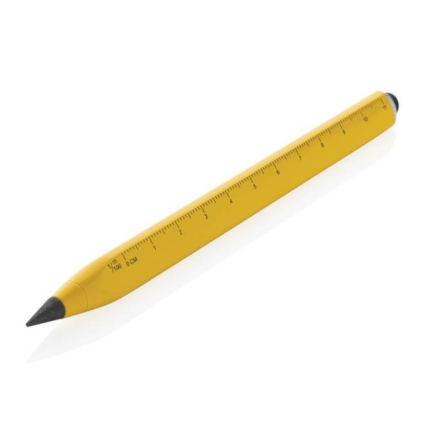 Obrázky: Nekonečná viacúčelová ceruzka z rec.hliníka, žltá, Obrázok 1