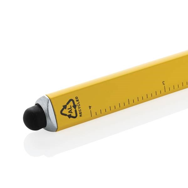 Obrázky: Nekonečná viacúčelová ceruzka z rec.hliníka, žltá, Obrázok 4