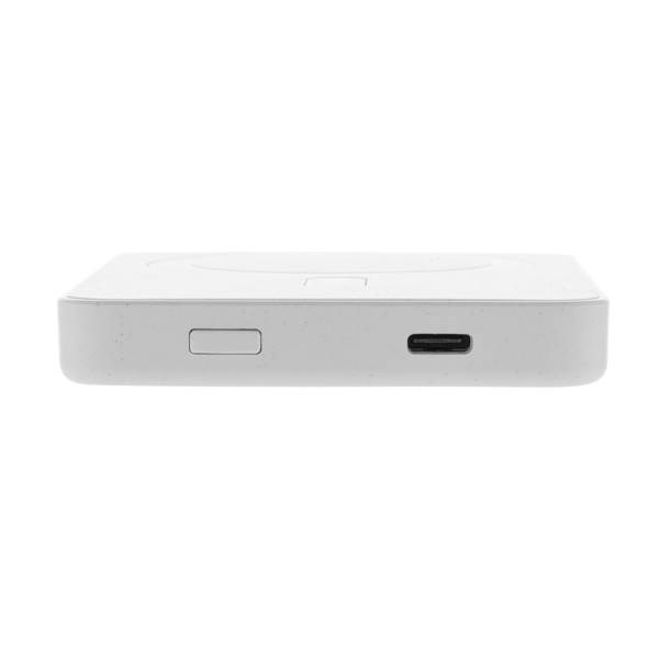 Obrázky: Biela  bezdrôtová powerbanka 5000mAh Magnetix, Obrázok 5