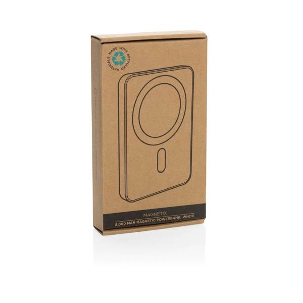 Obrázky: Biela  bezdrôtová powerbanka 5000mAh Magnetix, Obrázok 10
