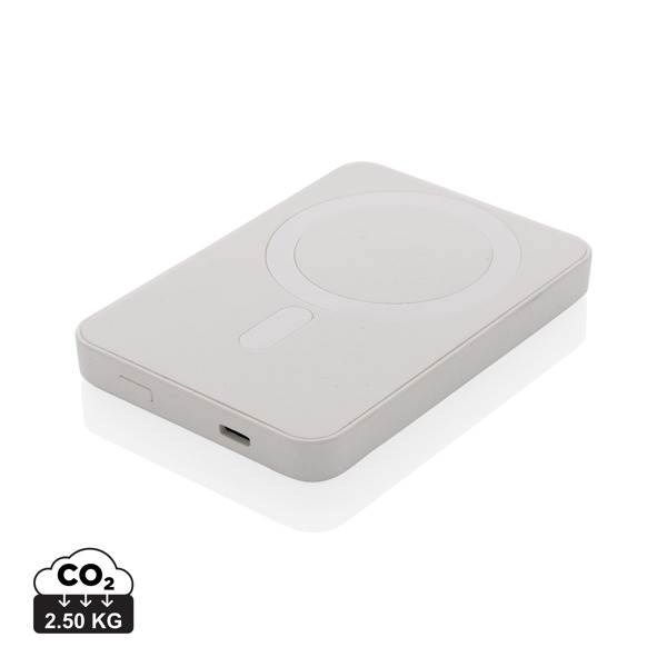 Obrázky: Biela  bezdrôtová powerbanka 5000mAh Magnetix, Obrázok 11