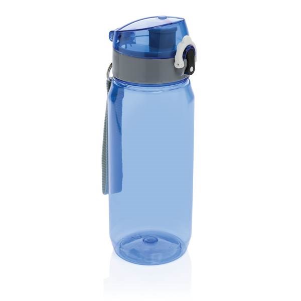 Obrázky: Modrá uzamykateľná fľaša na vodu Yide 600ml RPET