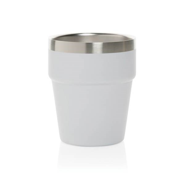 Obrázky: Biely nerezový hrnček,dvojitá stena, Clark 300ml, Obrázok 2