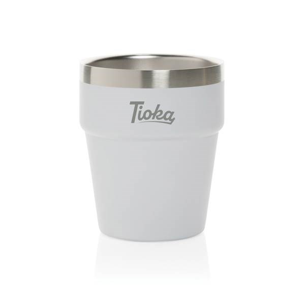Obrázky: Biely nerezový hrnček,dvojitá stena, Clark 300ml, Obrázok 3