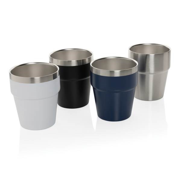Obrázky: Biely nerezový hrnček,dvojitá stena, Clark 300ml, Obrázok 4