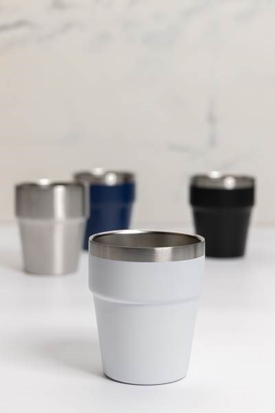 Obrázky: Biely nerezový hrnček,dvojitá stena, Clark 300ml, Obrázok 5