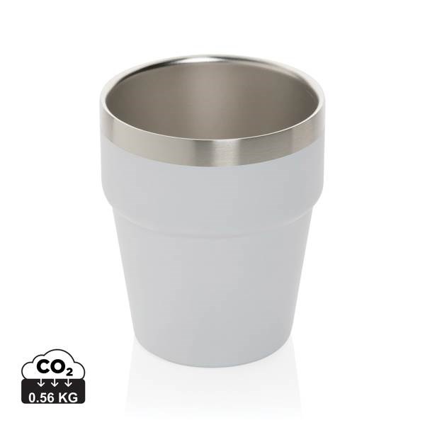 Obrázky: Biely nerezový hrnček,dvojitá stena, Clark 300ml, Obrázok 8