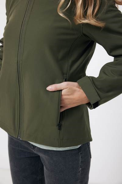 Obrázky: Dám. softshell bunda Makalu z rec. PES, khaki L, Obrázok 9