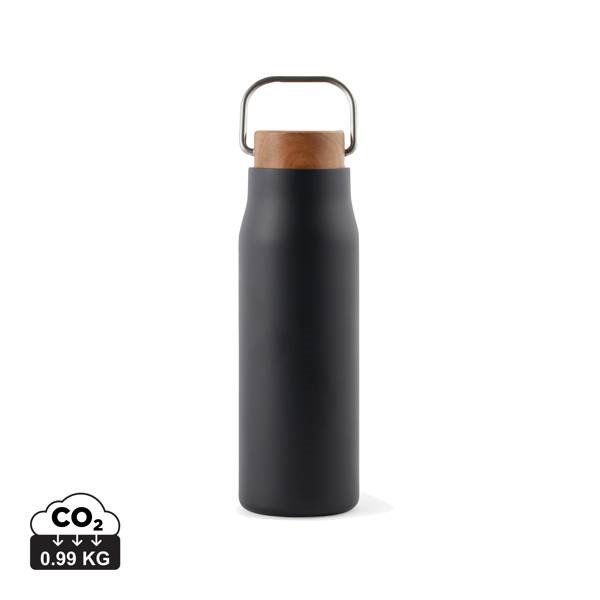 Obrázky: Čierna vákuová 300ml recykl. fľaša VINGA Ciro, Obrázok 5
