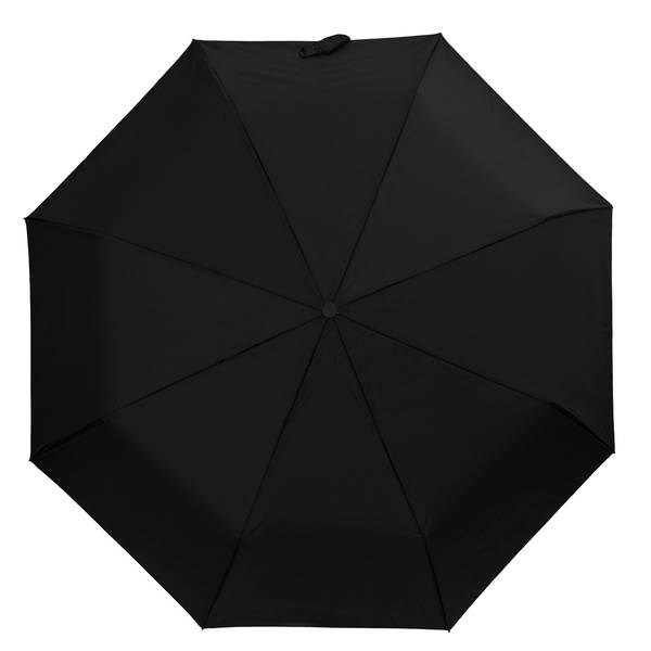 Obrázky: Čierny automatický dáždnik s drevenou rukoväťou, Obrázok 3