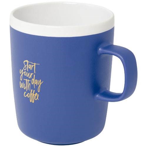 Obrázky: Kráľ. modrý keramický hrnček 310ml, biely okraj, Obrázok 4