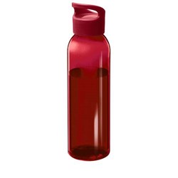 Obrázky: Červená transp. 650ml fľaša z recyklovaného plastu