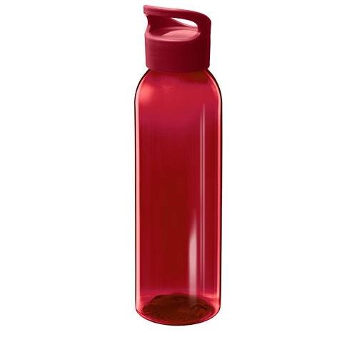 Obrázky: Červená transp. 650ml fľaša z recyklovaného plastu, Obrázok 3