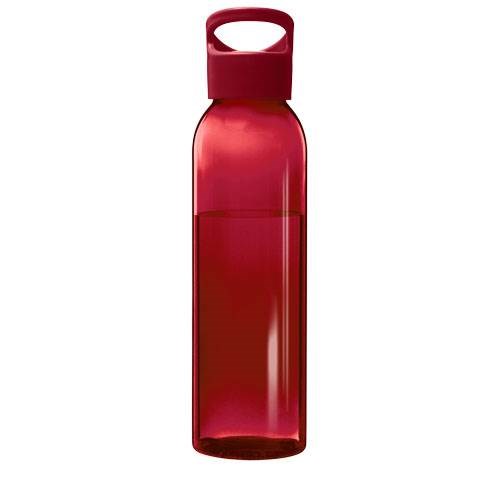 Obrázky: Červená transp. 650ml fľaša z recyklovaného plastu, Obrázok 5